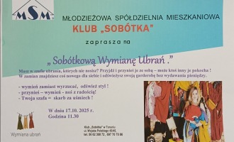 Klub " Sobótka" zaprasza na " Sobótkową wymianę ubrań"