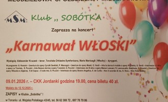 KLUB " SOBÓTKA" zaprasza na koncert " KARNAWAŁ WŁOSKI"