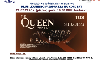 KLUB „KAMELEON” ZAPRASZA NA KONCERT - THE QUEEN SYMPHONY W CKK JORDANKI.