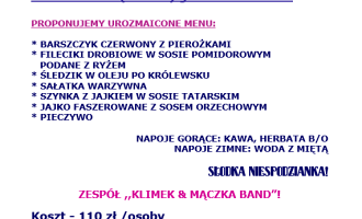 KLUB "KAMELEON" ZAPRASZA NA ZABAWĘ OSTATKOWĄ.